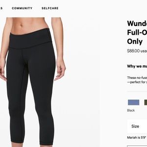 lululemon Wunder Under Crop III